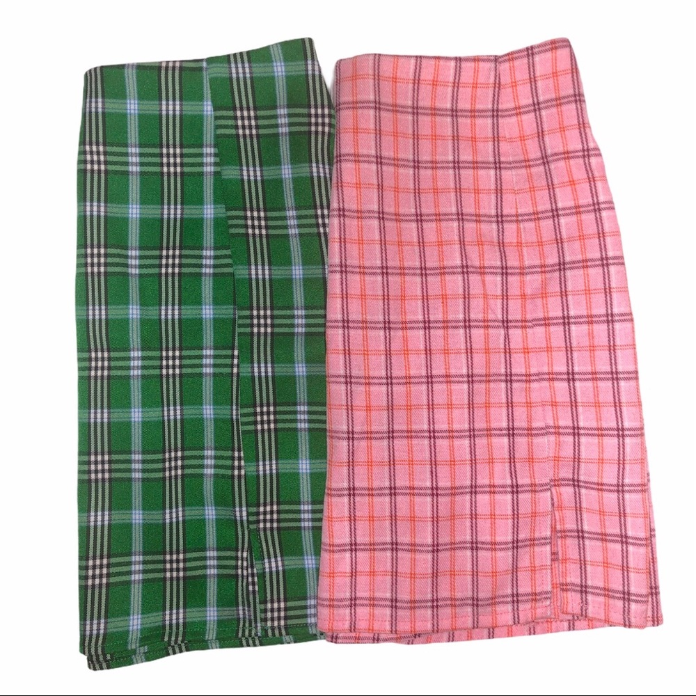 High Waisted Plaid Mini Skirt Bundle